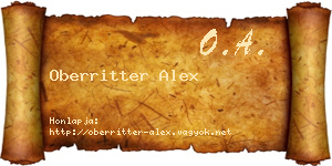 Oberritter Alex névjegykártya