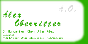 alex oberritter business card